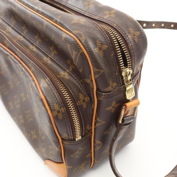 LOUIS VUITTON Nile Shoulder Bag Coated Canvas Leather Monogram Brown M45244 - Picture 7 of 10